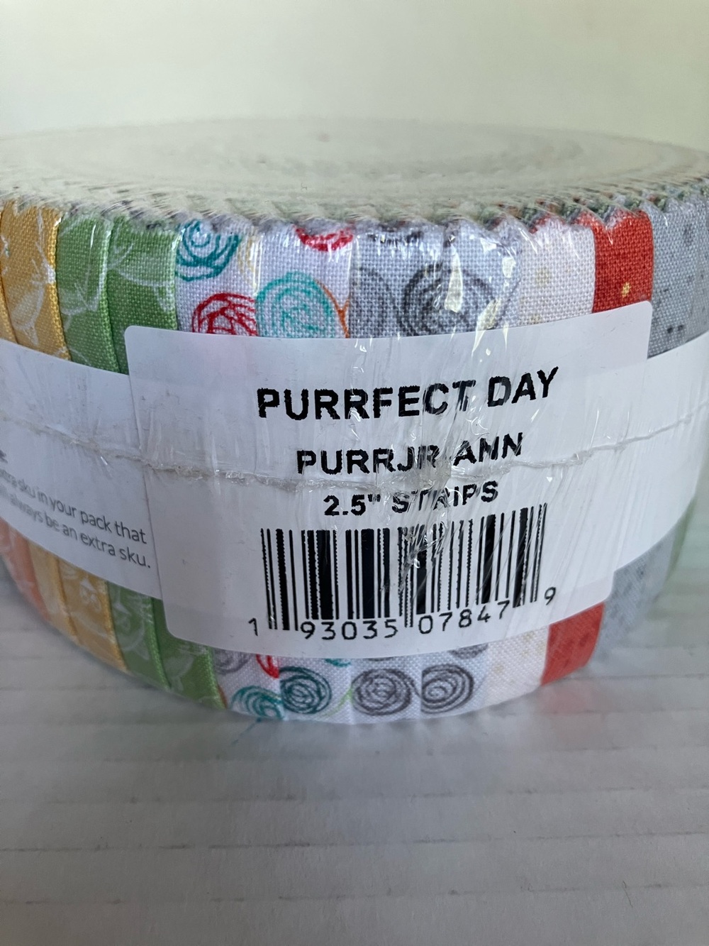 Purrfect Day by Terri Degenkolb 2.5" Fabric Strip Roll - Cat Theme Multicolor